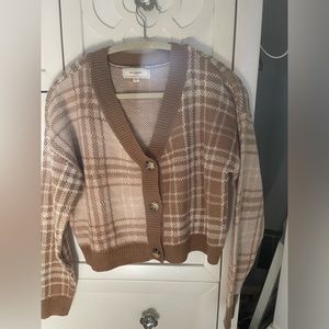 Light weight sweater S-Large.Brown, beige and cream color. No snags .